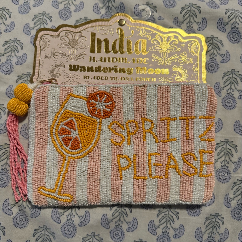Spritz Please India Handmade Beaded Pouch